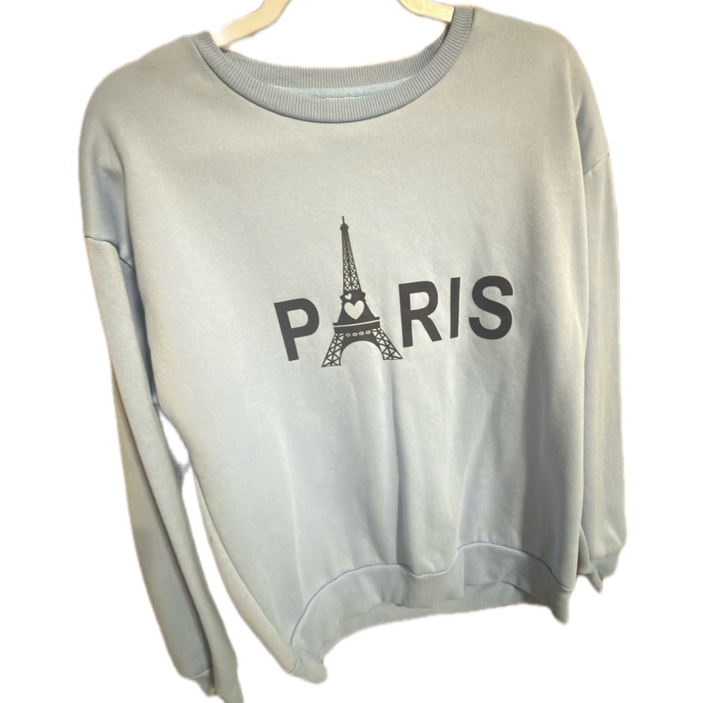 Blue/purple "Paris" Graphic Sweatshirt - Women